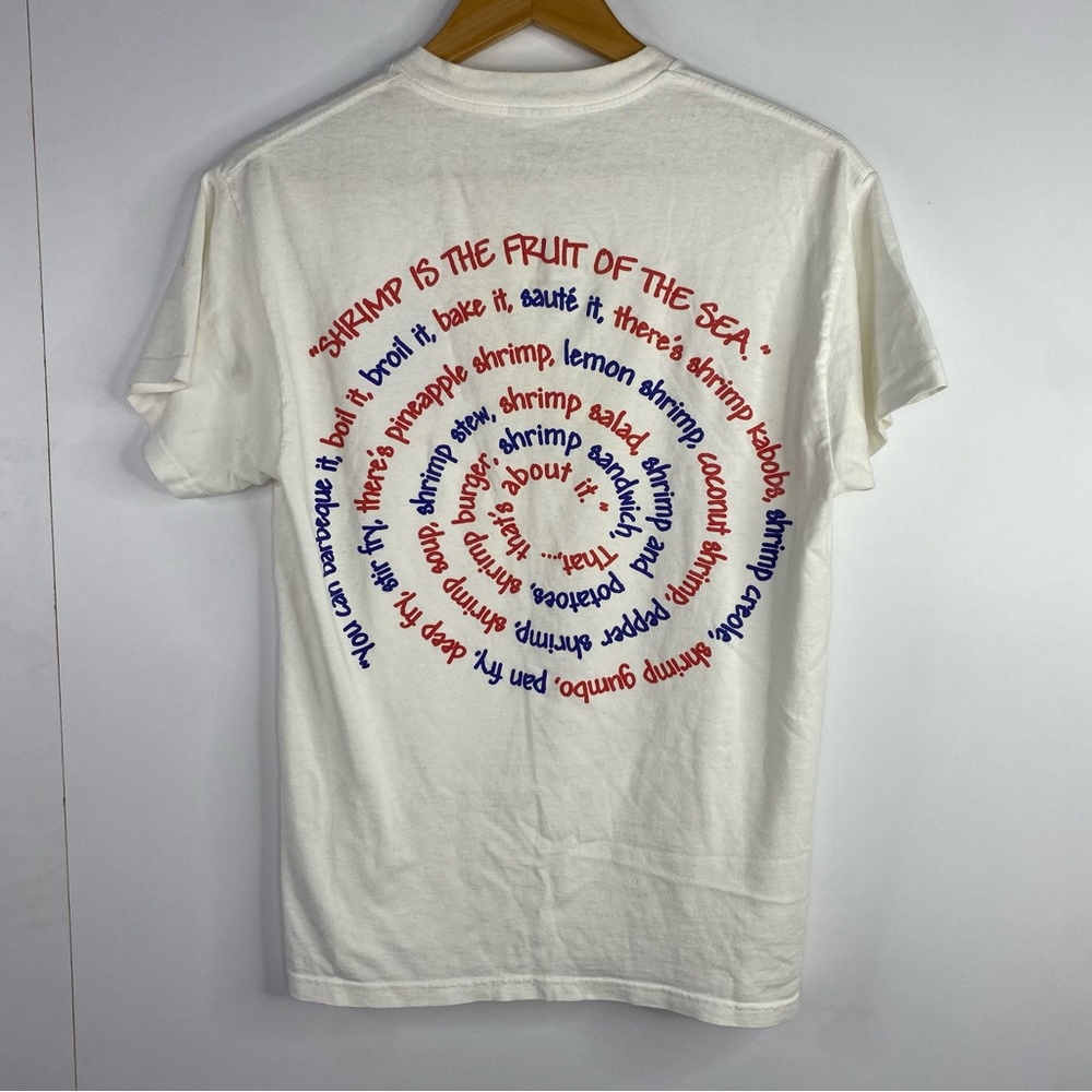 Bubba Gump Orlando Unisex Medium White Logo Shirt Short Sleeve Top